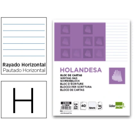 Liderpapel Bloc Cartas Holandesa 40 Hojas Rayado Horizontal 60g/m2 Precio: 32.95000005. SKU: B15VLAN8YN