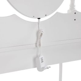 Versa Tocador Blanco con Taburete y Luces LED Charm, 40x146 cm Versa Tocador Blanco con Taburete y Luces LED Charm, 40x146 cm
