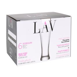 Set de 6 vasos para cerveza 380 cc marca Lav (4 Cajas) Set de 6 vasos para cerveza 380 cc marca Lav (4 Cajas)