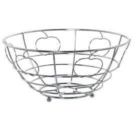 Frutero Alexandra House Living Plateado Metal Cromado 24 x 12 x 24 cm