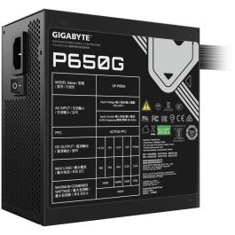Gigabyte Fuente de Alimentación 650W ATX 80 Plus Bronze con Ventilador 120mm HYB, Condensadores Japoneses y Cables Planos