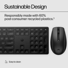 HP Teclado y Ratón Inalámbricos 650 Combo: Comodidad, Productividad y Estilo con Materiales Reciclados