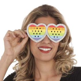 My Other Me Gafas Gay Arco Iris Talla Única para Adulto, Diseño Multicolor con Montura y Lentes de PVC