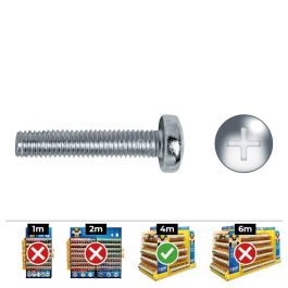 Celo Tornillo Métrica Alomado Philips DIN 7985 Ø4x20mm Zincado Caja 500 Unidades Precio: 19.49999942. SKU: S7909011