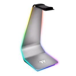 Thermaltake ARGENT HS1 RGB Soporte para Auriculares Gaming, Aluminio, Iluminación RGB, 2x USB 3.0, Conector 3.5mm - GEA-HS1-THSSIL-01