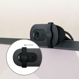 Logitech Brio 105 Business Webcam 1080p con Obturador de Privacidad, Micrófono y Plug-and-Play. Ideal para Empresas, compatible con Windows, macOS, Google Meet.