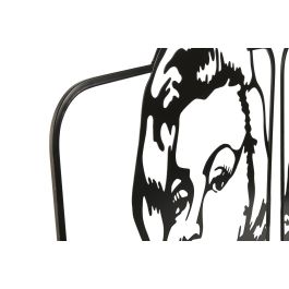 DKD Home Decor Decoracion Pared Vintage Metal Negro 49.5 x 56 x 1.3 cm (4 Unidades)