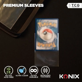Konix Fundas Premium para Cartas - 100 Bolsillos - Transparente - Compatible con Magic The Gathering y Pokémon