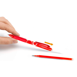Q-connect Recambio Bolígrafo Retráctil Borrable KF11059 Rojo Caja de 3 Unidades