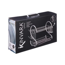 Escurreplatos Kinvara 2 pisos cromado gris 41x26.5x11.5 cm (6 Unidades) Escurreplatos Kinvara 2 pisos cromado gris 41x26.5x11.5 cm (6 Unidades)