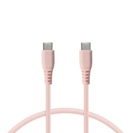 Cable de Datos/Carga con USB KSIX Rosa 1 m Precio: 5.59000035. SKU: S1906079