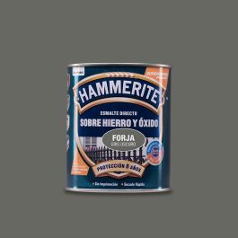 Hamerite Esmalte Metálico Gris Oscuro Forja 0.750l - Aplicación Directa al Óxido, Protección Antióxido hasta 8 Años, Secado Rápido 1 Hora, Uso Exterior 5093211