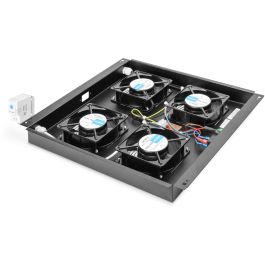 Digitus Unidad de ventilación de techo 19" con 4 ventiladores, color negro (RAL 9005)