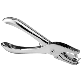 Q-connect KF18765 Taladrador de Tenaza Metálico Cromado, 1 Taladro, Capacidad 6 Hojas