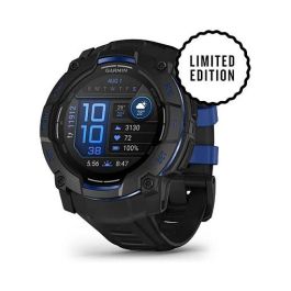 Garmin Instinct 3 Reloj Inteligente con Pantalla AMOLED de 45 mm, GPS, Caja de Aluminio y GFRP, Correa de Silicona Intercambiable Negro/Azul Bolt, Resistencia al Agua 10 ATM Precio: 480.8056. SKU: B18TX2L284