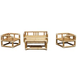 DKD Home Decor Sofá Tropical de Bambú y Ratán, Set de 4 Piezas, 135 cm Ancho x 70 cm Largo x 80 cm Alto Precio: 848.49999949. SKU: B1FGQQG4P7