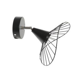 DKD Home Decor Lámpara Aplique Urban Negra de Metal E27 22 x 22 x 21 cm