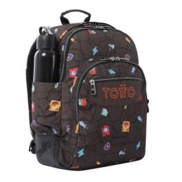 Totto Mochila Escolar Estampado Videojuego MA04ECO029-2210N-3Y7 Capacidad 20L