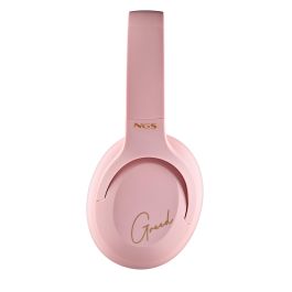 NGS ARTICAGREEDPINK Auriculares Inalámbricos Diadema Bluetooth 5.1 con Micrófono, Plegables, hasta 40h Batería, Rosa