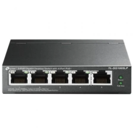 TP-LINK Switch Sobremesa de 5 puertos Gigabit con 4 puertos PoE+ Precio: 31.50000018. SKU: S5605192