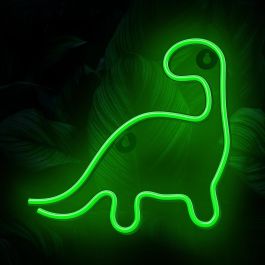 Forever Lámpara Neon LED Dinosaurio Verde - Decoración Moderna con Tecnología LED Eficiente
