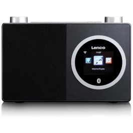 Lenco DIR-70BK schwarz Radio por Internet Digital/Analógica DAB+/FM con Bluetooth, Pantalla TFT-LCD 2.4", Alarma y Temporizador