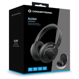 Conceptronic Auriculares ALVAH02B Inalámbricos Negro con Cancelación Activa de Ruido Bluetooth 5.4
