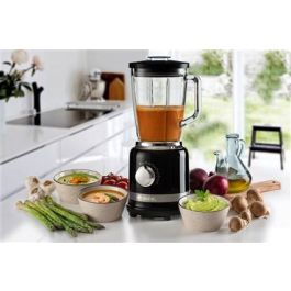 Ariete 585/02 Batidora de Vaso Moderna Negra 4 Velocidades con Función Pulse Vaso de Vidrio