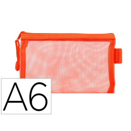 Liderpapel Bolsa zipper bag de poliéster transpirable multiusos DIN A6 para documentos, papelería, cosméticos y cables, color naranja Precio: 3.5574. SKU: B13H34VHHR