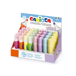 Carioca Rotulador fluorescente color pastel expositor 32 unidades colores surtidos