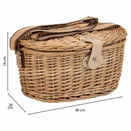 Cesta de Picnic Alexandra House Living Gris Natural Mimbre