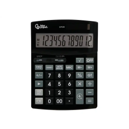 Liderpapel Calculadora Sobremesa xf29 12 Dígitos Solar y Pilas Color Negro 190x140x30 mm
