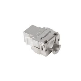 Lanberg Conector Keystone Toolless RJ45 Cat. 6 S/FTP Plata Metálico Instalación sin Herramientas AWG 22-26