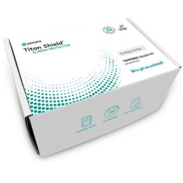 eSTUFF Protector de Pantalla Titan Shield para iPhone 16 Plus/15 Plus, 50 pcs, Vidrio Templado Reciclado Cobertura Total
