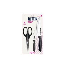 Set de Cocina Quttin Nero Negro 3 Piezas (12 Unidades)