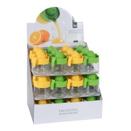 Excellent Houseware Exprimidor de Cristal Colores Surtidos 9 x 12 cm