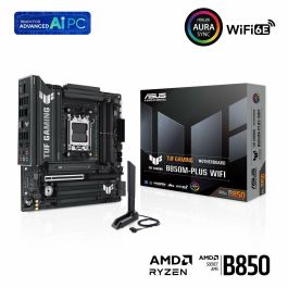 ASUS TUF GAMING B850M-PLUS WiFi Placa Base Gaming AMD B850 Zócalo AM5 micro ATX DDR5 Wi-Fi 6E 2.5GbE