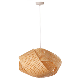 Badalona Lámpara Colgante Bambú SKD-P80025 Estilo Natural, Mediterráneo, Boho-Chic para Salón, Comedor, Dormitorio