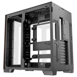 Antec C8 Curve Wood Full Tower - Caja para PC de Sobremesa Negra y Transparente con Detalles de Madera