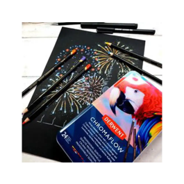 Derwent Lápices de Colores Chromaflow Caja Metálica 24 Unidades Colores Surtidos