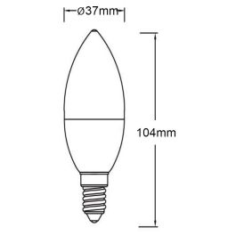 Panasonic-Panalight LDAHV5L27CFE142EP Lámpara LED Vela Frost E14 3,5W 2700K