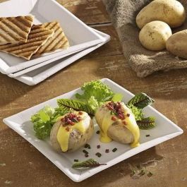 Algon Set 100 Platos Cartón Cuadrados para Soja 20 cm