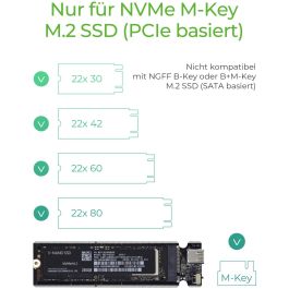 ICY BOX IB-1817M-C31 Carcasa Externa para SSD M.2 NVMe USB-C 3.1 Aluminio