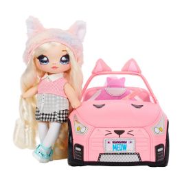 Mga Convertible de Peluche Na! Na! Na! Surprise 572411 Coche de Muñecas Suave Rosa con Detalles de Gatito
