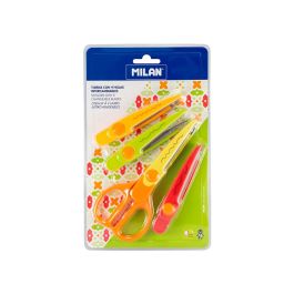 Milán Tijeras Zig-Zag con 4 Hojas Intercambiables 16 cm para Manualidades y Scrapbooking