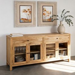 Aparador Natural Madera Mindi Salón 160 X 45 X 89 cm Precio: 870.0021. SKU: B15DLL4VCK