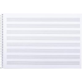 Liderpapel Bloc música pentagrama 3mm folio apaisado 100 g/m2 20 hojas