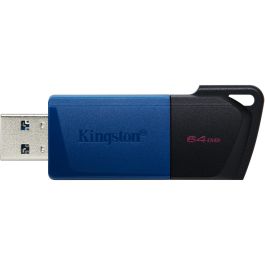 Kingston DataTraveler Exodia M 64GB USB 3.2 Gen 1 (USB 3.0) Negro/Azul - Pack de 2 Pendrives
