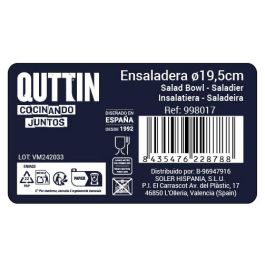 Quttin Ensaladera Aperitivo Acero Mate Ø19.5 cm