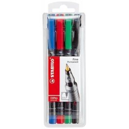 Stabilo Marcador Permanente Ohpen Universal, Punta Fina 0,7 mm, Estuche con 4 Unidades, Tinta Permanente Precio: 3.50000002. SKU: B1DHCJYAXT